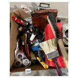 ASSORTED PAINTING SUPPLIES, INCLUDES PAINT