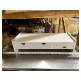 DESK ORGANIZER, WHITE FINISH, THREE DRAWERS, WOOD