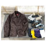 COVINGTON FAUX SUEDE JACKET, AMERICAN EAGLE BOXER