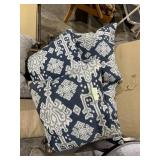 DECORATIVE THROW PILLOWS, TEXTURED FABRIC, NAVY