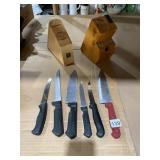 FARBERWARE STAINLESS STEEL KNIFE SET, INCLUDES