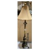 TABLE LAMP, METAL CONSTRUCTION, BRONZE-TONE