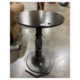 CAST IRON PEDESTAL TABLE BASE, ROUND TOP,