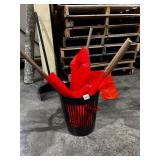 ASSORTED SURVEYOR MARKING FLAGS, WOODEN STAKES,
