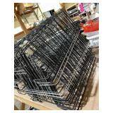 METAL WIRE STORAGE BASKETS, BLACK FINISH,