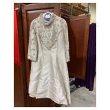 CATES FIRST AVENUE DRESS, WHITE SILK, HEAVY