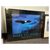 MOTIVATIONAL POSTER, BALD EAGLE IN FLIGHT, DARE