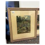 LYNN BOGUE HUNT, GAME BIRD PRINT, 1945, WOOD