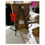 METAL WINE RACK, BLACK FINISH, BRONZE-TONE