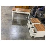 WRITING DESK W/ THREE DRAWERS, TWO MATCHING