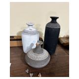 DECORATIVE CERAMIC VASES, MATTE FINISH, TEXTURED