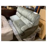 UPHOLSTERED SOFA, SAGE GREEN TEXTURED FABRIC,