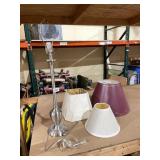 TABLE LAMP, BRUSHED NICKEL FINISH, HAMMERED URN