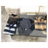 ASSORTED MENS SWEATERS, INCLUDES CABELAS FLANNEL