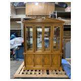 STANLEY FURNITURE CHINA CABINET, LIGHT WOOD