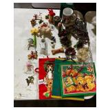 CHRISTMAS DECOR ASSORTMENT, INCLUDES PLUSH BEAR,