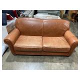 COJA LEATHERLINE OF CANADA SOFA, DISTRESSED TAN