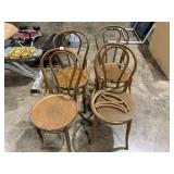 BENTWOOD DINING CHAIRS, WOOD CONSTRUCTION, ROUND