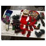ASSORTED CHRISTMAS DECOR, INCLUDES SEQUINED