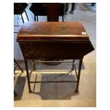 INDUSTRIAL METAL  AND  WOOD TOP, STOOL 30" H X