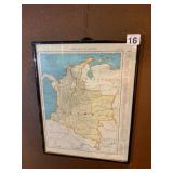 RAND MCNALLY POPULAR MAP OF COLOMBIA, WORLD ATLAS