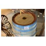 GLASS TABLE TOP ONLY BARREL NOT INCLUDED