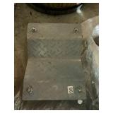 DIAMOND PLATE STEEL DOLLY, SWIVEL CASTERS,