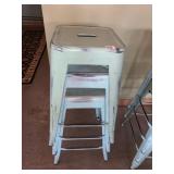 INDUSTRIAL STYLE METAL STACKING STOOLS,