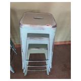 INDUSTRIAL STYLE METAL STACKING STOOLS,