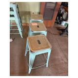 INDUSTRIAL STYLE METAL STACKING STOOLS,