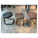 VTG INDUSTRIAL METAL STOOLS, TUBULAR STEEL