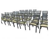 CF GROUP METAL DINING CHAIRS, LADDER BACK DESIGN,