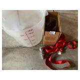 PLASTIC MEASURING PITCHER, CHROME BEER TAP