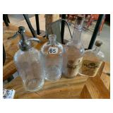 VTG GLASS SELTZER BOTTLE, SPARKLING WATER BOTTLE,