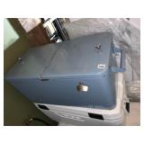 METAL COOLER, BLUE ENAMEL FINISH, HINGED