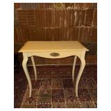 FRENCH PROVINCIAL STYLE SIDE TABLE, CREAM FINISH,
