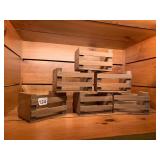 WOODEN CRATES, SLATTED CONSTRUCTION, STACKABLE,