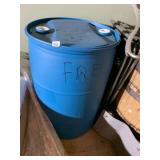 INDUSTRIAL PLASTIC DRUM, BLUE, DUAL BUNG CAPS,