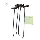 50 METAL PEGBOARD HOOKS, INDUSTRIAL STYLE MOUNTING