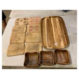 WOOD SERVING TRAY, WOOD BOWLS, BAMBOO CUTTING