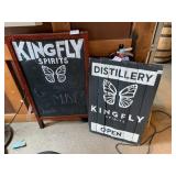 KING FLY SPIRITS SIGNAGE, WOODEN CONSTRUCTION,
