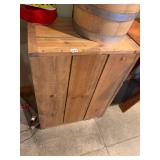 RUSTIC WOODEN CRATE, OPEN FRONT, SLATTED