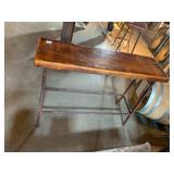 RUSTIC CONSOLE TABLE, RECLAIMED WOOD PLANK TOP,