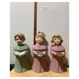 CERAMIC CHOIR FIGURINES, PAINTED FINISH,