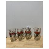PHEASANT DRINKING GLASSES, COLORFUL BIRD