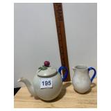 BOOTHS BONE CHINA TEAPOT W/ FLORAL FINIAL,