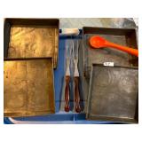 ERFECTION PATENTED METAL BAKING PANS, TWO SERVING