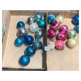 ASSORTED GLASS CHRISTMAS ORNAMENTS, INCLUDES