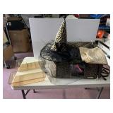 LEOPARD PRINT STORAGE BAG, WITCH HAT, PLASTIC
