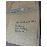 DISH BARREL BOX CONTAINING ASSORTED CLOTHING AND